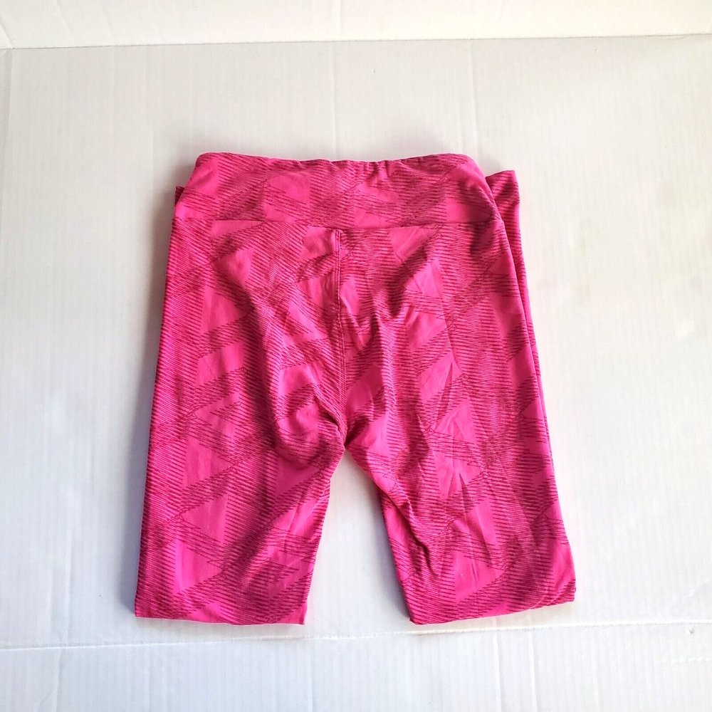 LuLaRoe Leggings OS One Size Size 2-10 Pink Shapes Excellent Pre Owned Condition